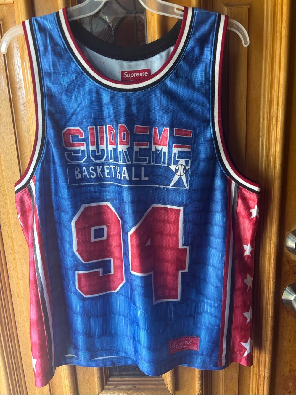 Supreme Marker Basketball Jersey Blue SS25 Men's Large - Great Condition (Flaw)